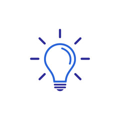 Wall Mural - Light Bulb icon vector. Light Bulb sign.   Idea, solution.