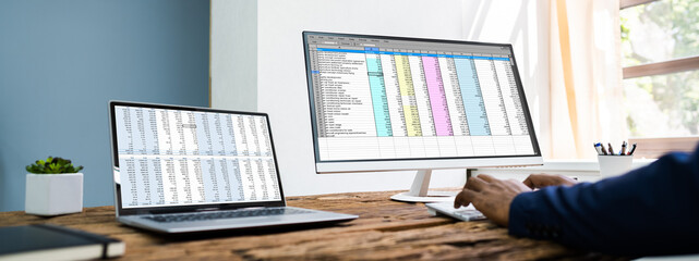 Poster - African Analyst Working With Spreadsheet Data