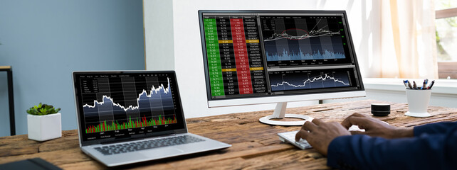 Poster - African American Analyst Trading ON Stock Exchange