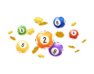 Wall Mural - draw balls lottery composition