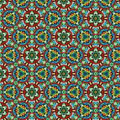 Colorful candy seamless pattern created from real picture of sugar coated candy pills with kaleidoscope effect. Very high resolution at 5000 by 5000 pixel