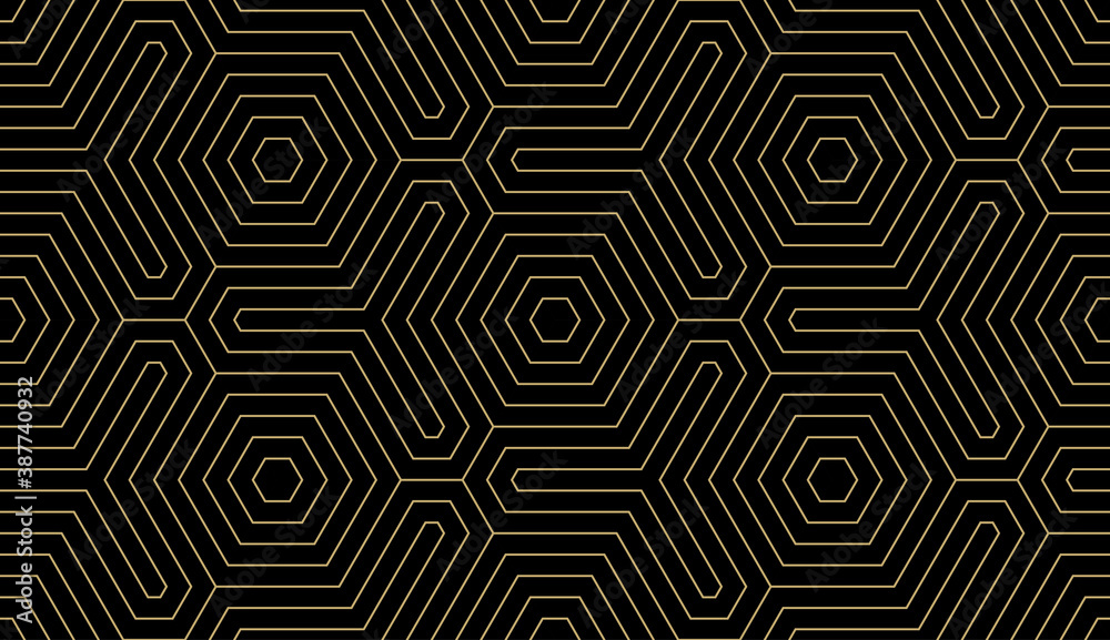 Background pattern seamless geometric line abstract gold luxury color ...