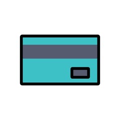 Sticker - Credit Card Icon Color Design Vector Template Illustration