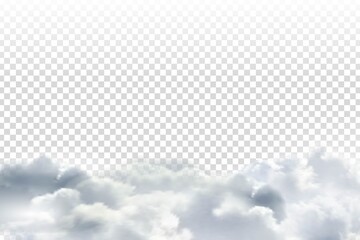 Wall Mural - Vector realistic isolated cloud sky for template decoration and covering on the transparent background. Concept of storm.