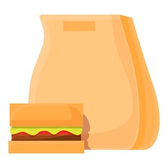 Poster - Lunch package icon. Cartoon of lunch package vector icon for web design isolated on white background
