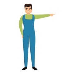 Poster - Worker points icon. Cartoon of worker points vector icon for web design isolated on white background