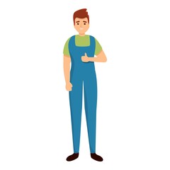 Poster - Working thumb up icon. Cartoon of working thumb up vector icon for web design isolated on white background