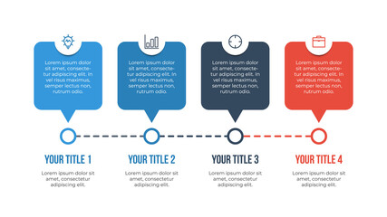Poster - infographic element with 4 options, steps, processes, list, point.