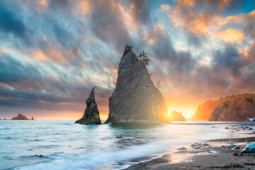 Olympic National Park, Washington, USA at Rialto Beach.