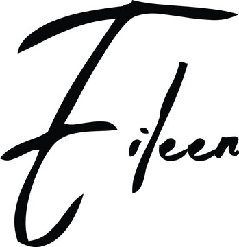 Eileen.-Female Name Modern Brush Calligraphy Cursive Text on White Background