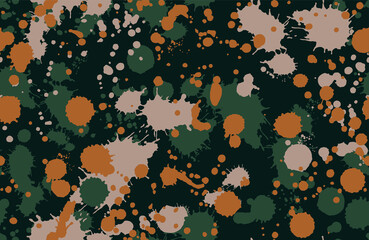 Wall Mural - Seamless stained camouflage repeat pattern