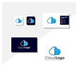 © CRB studio - cloud technology logo with business card vector