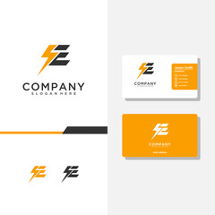 Wall Mural - letter ae logo design and business card vector template