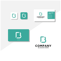 Wall Mural - letter rb logo design and business card vector