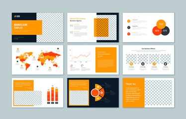 Minimal PowerPoint presentation slide templates set