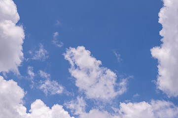 Beautiful blue clear sky background