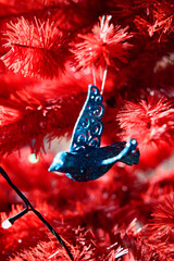 glass bird christmas tree decor