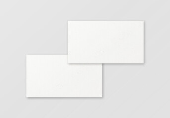 Wall Mural - blank business cards on white background. mockup, flatlay.