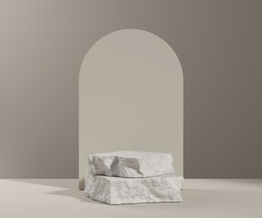 Poster - abstract background, mock up scene with geometry shape for product display. 3d rendering
