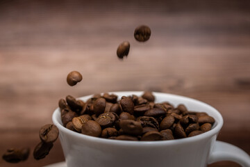 coffee Cup on brown background