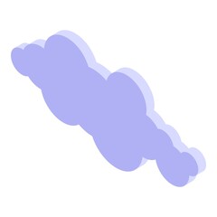 Poster - Grey cloud icon. Isometric of grey cloud vector icon for web design isolated on white background