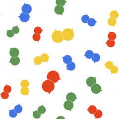 Poster - Color Blank speech bubbles icon isolated seamless pattern on white background. Vector.