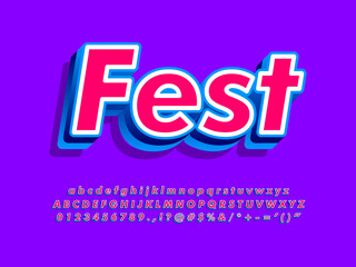 Poster - modern red and blue text effect