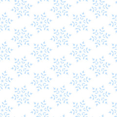 Poster - A seamless pattern with snowflakes on a red background. 