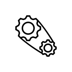 Poster - Setting gears icon in black. Vector on isolated white background. EPS 10