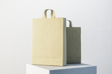 Poster - Two yellow shopping bag