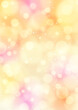 【背景画像素材】キラほわ抽象背景　オレンジ×ピンク 縦位置