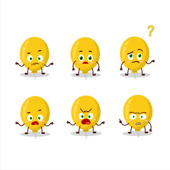 Sticker - Cartoon character of yellow balloon with what expression