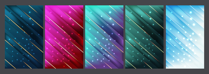 Poster - Abstract modern slice with light glitter, vertical gradient background. Luxury, minimalist, suitable for wallpapers, banners, gaming, cards, book illustrations, landing pages, etc.