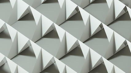 Wall Mural - 3d Geometric Pattern Banner Light and Shadow. Abstraction background. Volumetric bright texture. 3d rendering