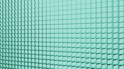 Poster - Abstract mint background from transparent cubes. 3d rendering.
