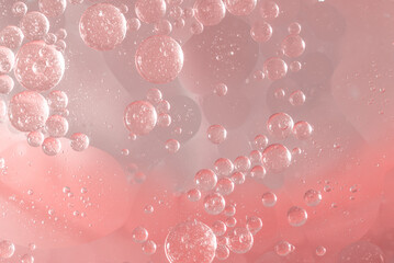 Abstract Pink water bubbles background