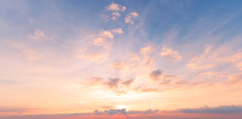 Wall Mural - 4k aerial of cloud with sunset sky background in thailand,cloudscape time lapse background dark red 