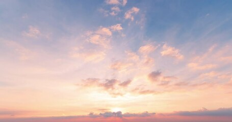 Wall Mural - 4k Aerial time lapse of Cloud with sunset sky background in Thailand,Cloudscape time lapse background Dark red purple sunset sky Nature background