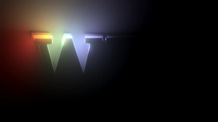 Poster - Web word highlighted with different light from different sides. Bright colorful 3d render.