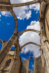 Wall Mural - Ruins of the destroyed Carmo Church - Lisbon Portugal