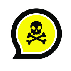 Sticker - danger warning sign vector	