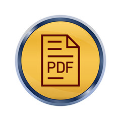 Wall Mural - PDF document page icon super yellow round button illustration