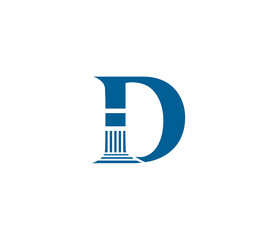 D Alphabet Law firm Logo Design Concept