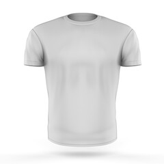 Blank White t-shirt with short sleeve for mockup and branding. 3d render illustration.