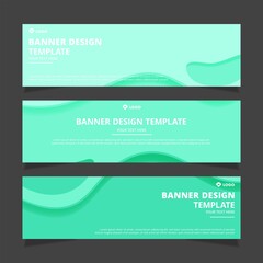 Set of creative modern abstract vector business banners design. Template ready for use in web or print design.