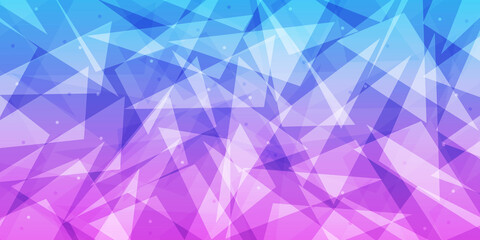 Wall Mural - abstract blue and purple gradient low poly triangle background, polygonal concept