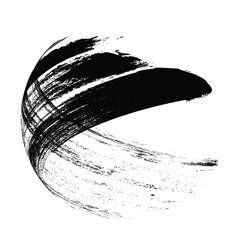 Wall Mural - vector grunge background. circle brush stroke.