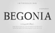 Begonia Elegant alphabet letters font and number. Typography modern serif fonts regular uppercase lowercase and numbers. vector illustration