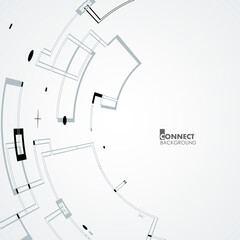 Poster - Abstract circular shapes form. Logo design. Vector illustration background