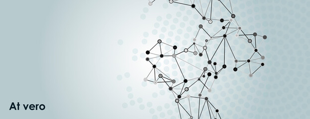 Modern illustration with social connect on white background for concept design. Global network connection. Web connection concept